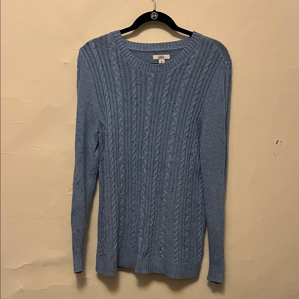 Croft & Barrow Light Blue Cable Knit Sweater